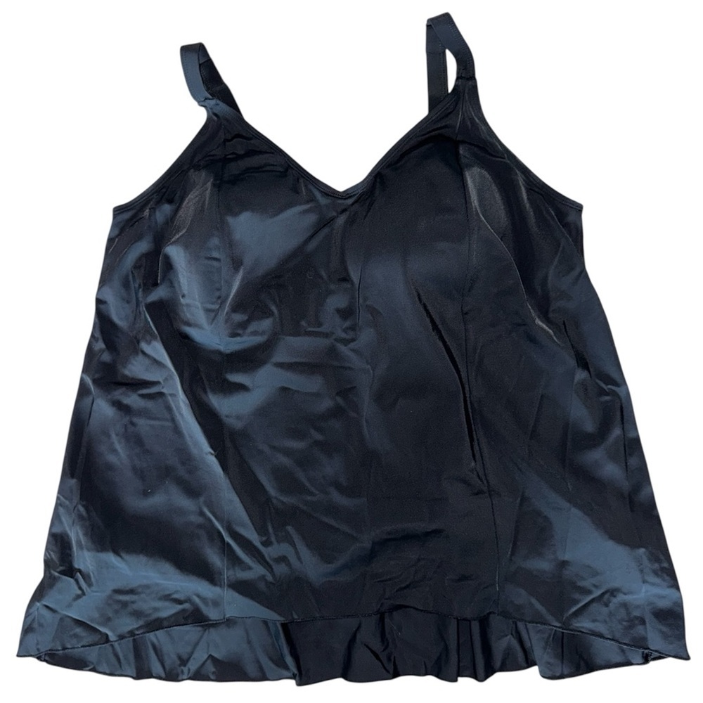 D&Co Beach Black Swim Tank Top 18W